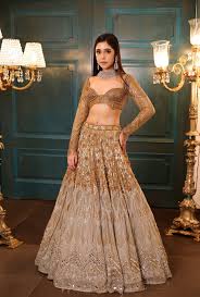 Silver or gold metallic lehenga for wedding night